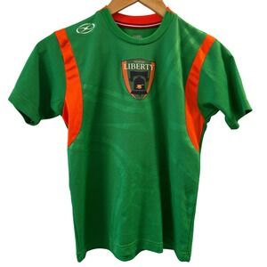 Xara Soccer Jersey Kids Youth Medium Green Orange Good‎ Memphis Liberty #10